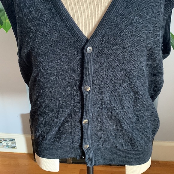 Collezione Dante Wool Blend Vest Made in Italy Size XL - Picture 3 of 9